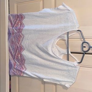 Tan tribal crop top